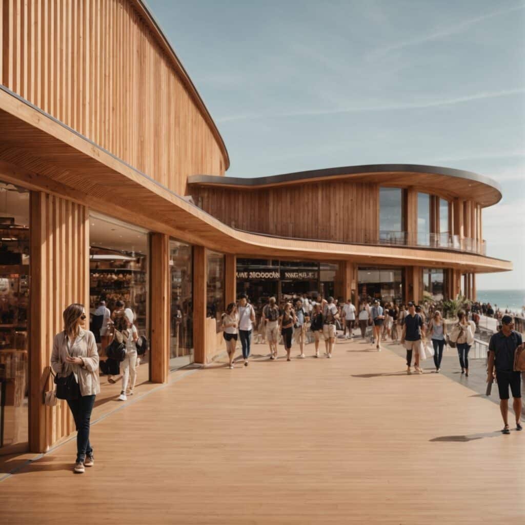 Terrasse et bardage bois pour magasin