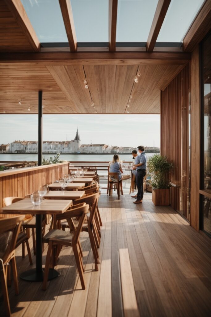 Terrasse moderne pour restaurant