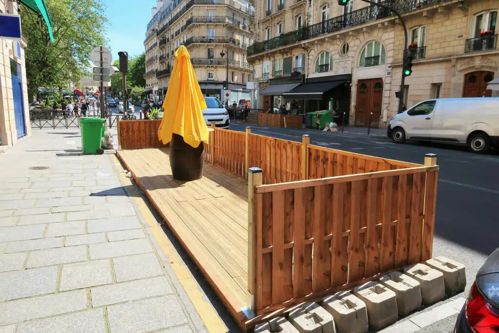 Terrasse éphémère pour restaurant