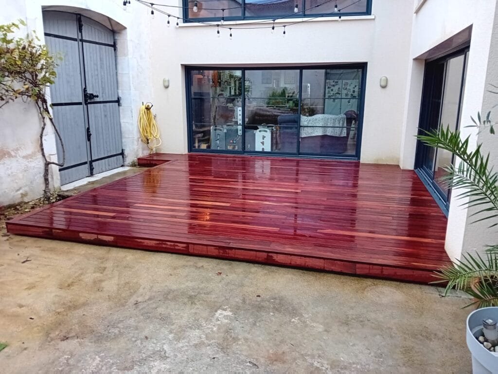 terrasse en bois padouk